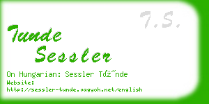 tunde sessler business card